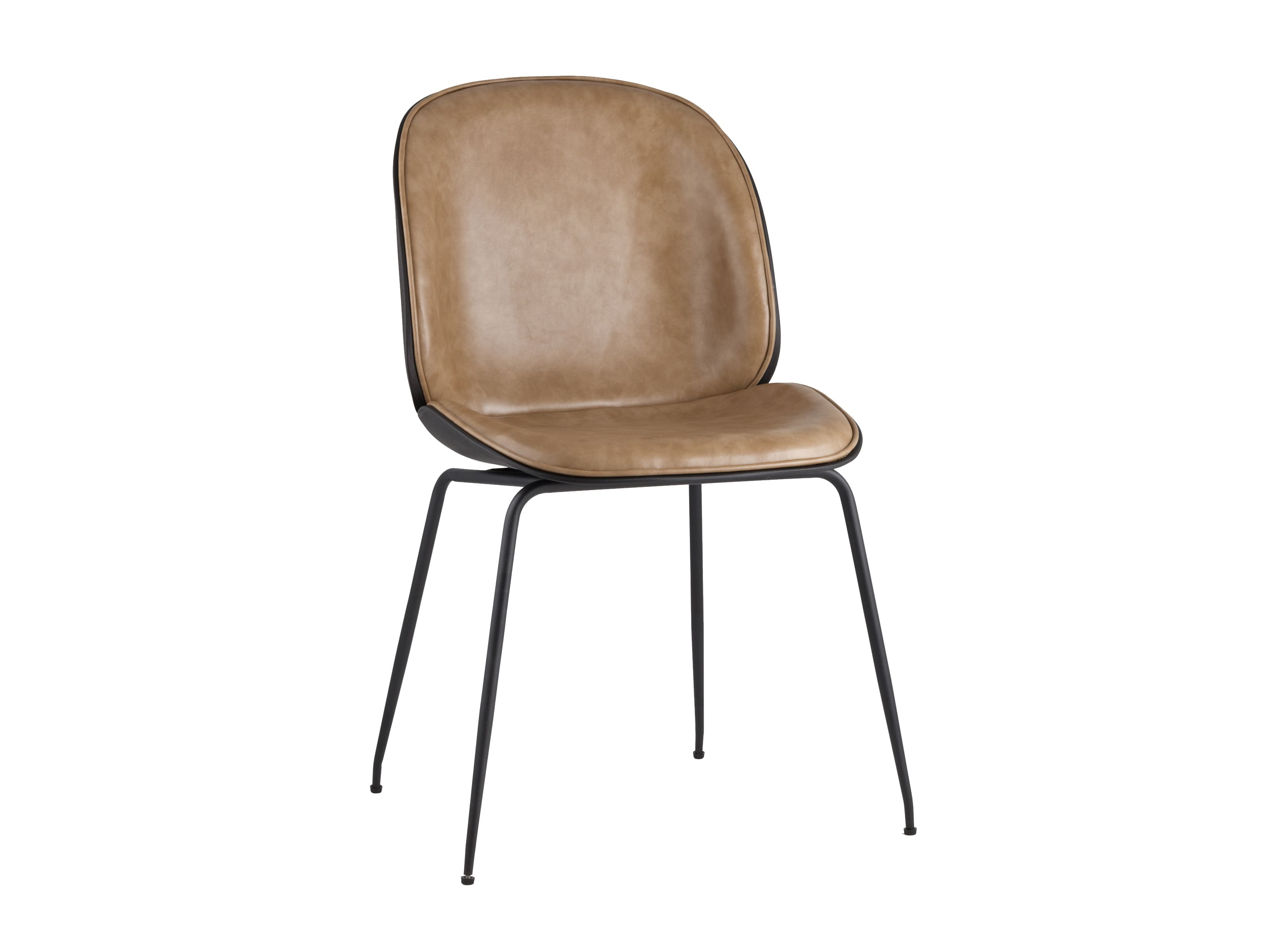Стул Stool Group Beetle PU Бежевый  Черный, Металл