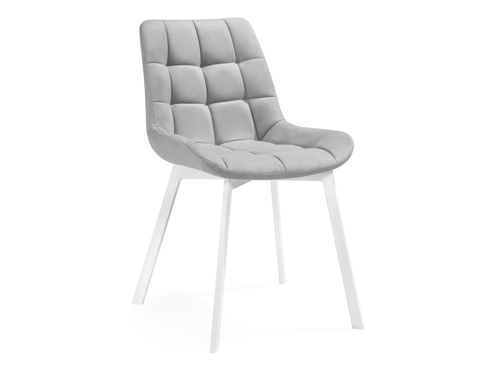 Челси белый / светло-серый Стул Белый, Окрашенный металл челси белый розовый стул белый окрашенный металл