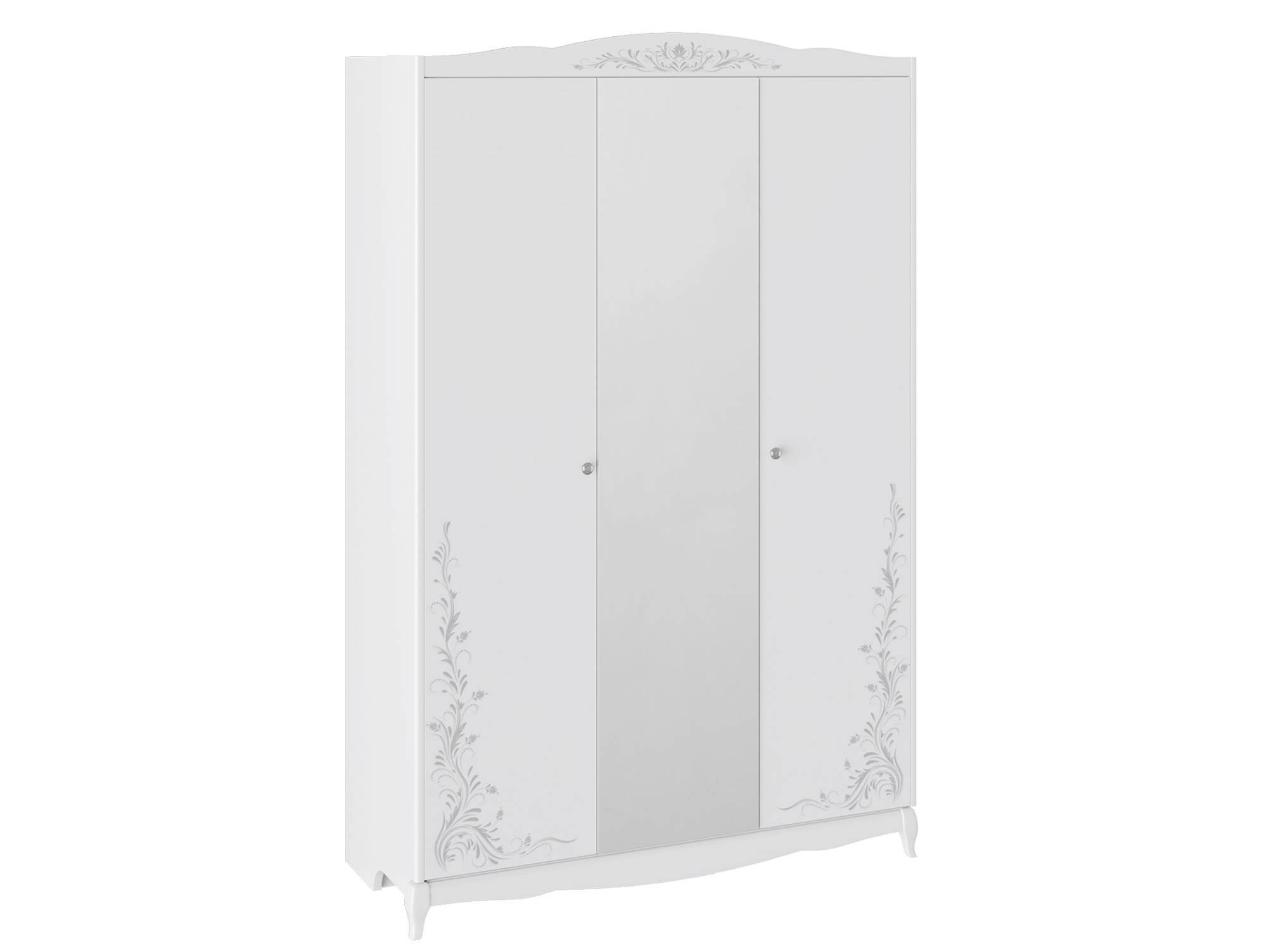 Шкаф 3-х дверный Аврора Белый глянец, Белый шкаф 2 х дверный аврора 1004 × 574 × 2118 мм цвет венге