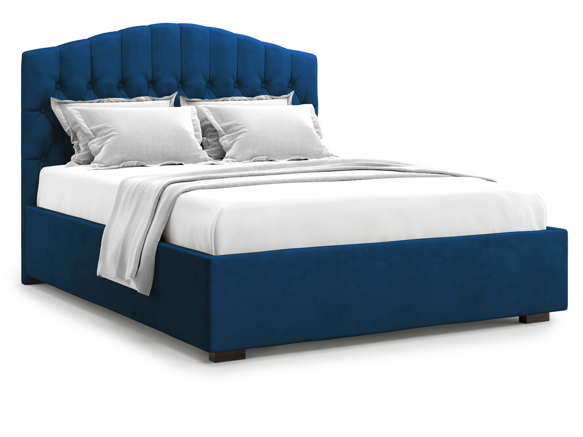 кровать lugano без пм 160х200 бежевый дсп Кровать с ПМ Lugano (160х200) Синий, ДСП