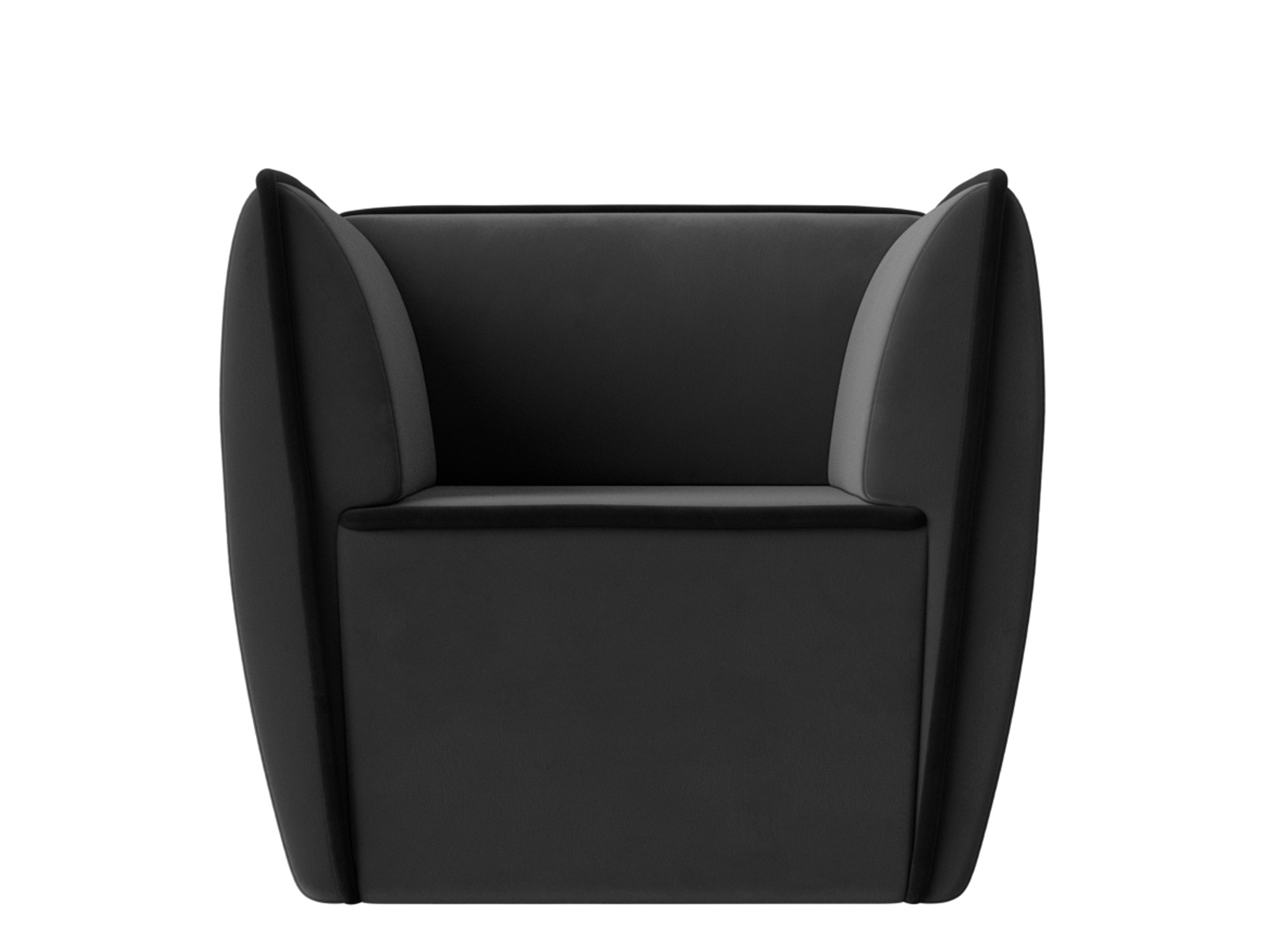 Кресло Бергамо MebelVia Серый, Черный, Велюр кресло keter mallorca 57x58x39 см полипропилен черный
