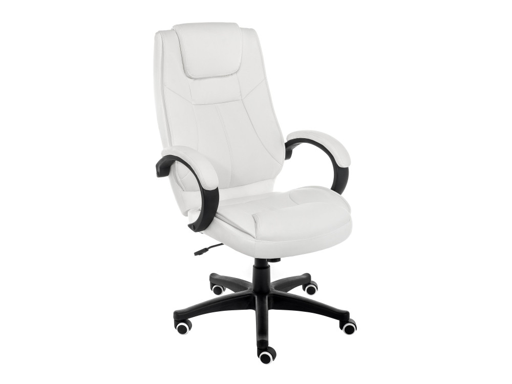 Stella белое Компьютерное кресло MebelVia Белый, Искусственная кожа, Пластик record белое черное компьютерное кресло черный белый