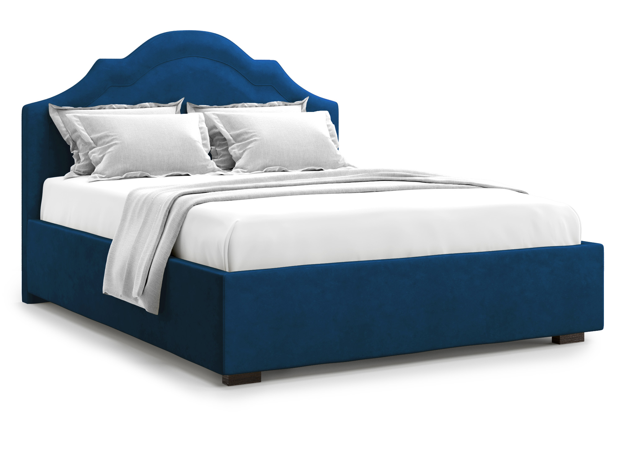 Кровать Madzore без ПМ (160х200) Синий, ДСП кровать с пм madzore 160х200 бежевый дсп