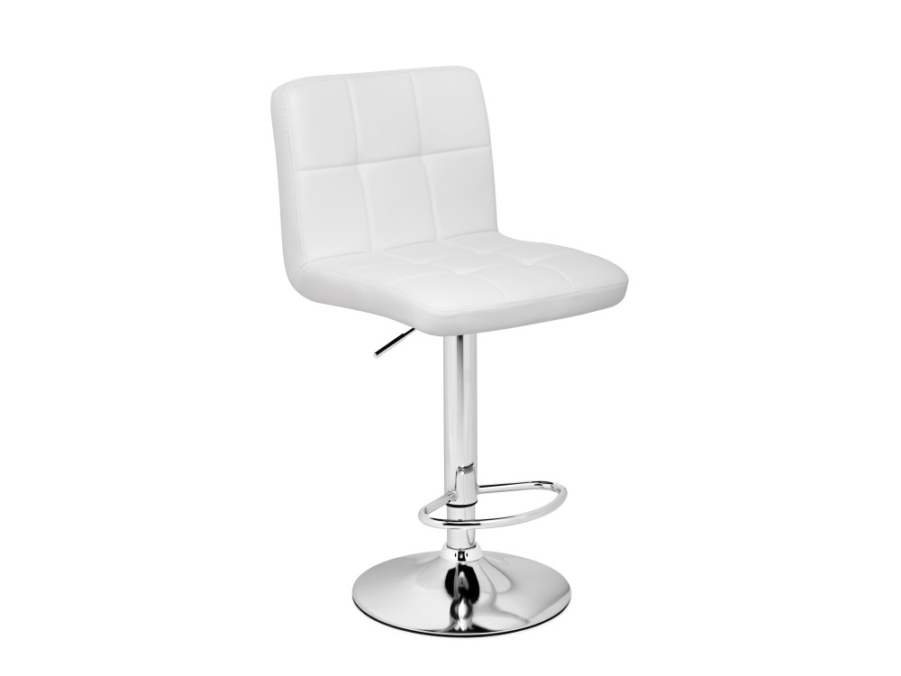 Paskal белый / хром Барный стул Серый, Металл барный стул бэнбу velutto 14 белый барный стул белый металл
