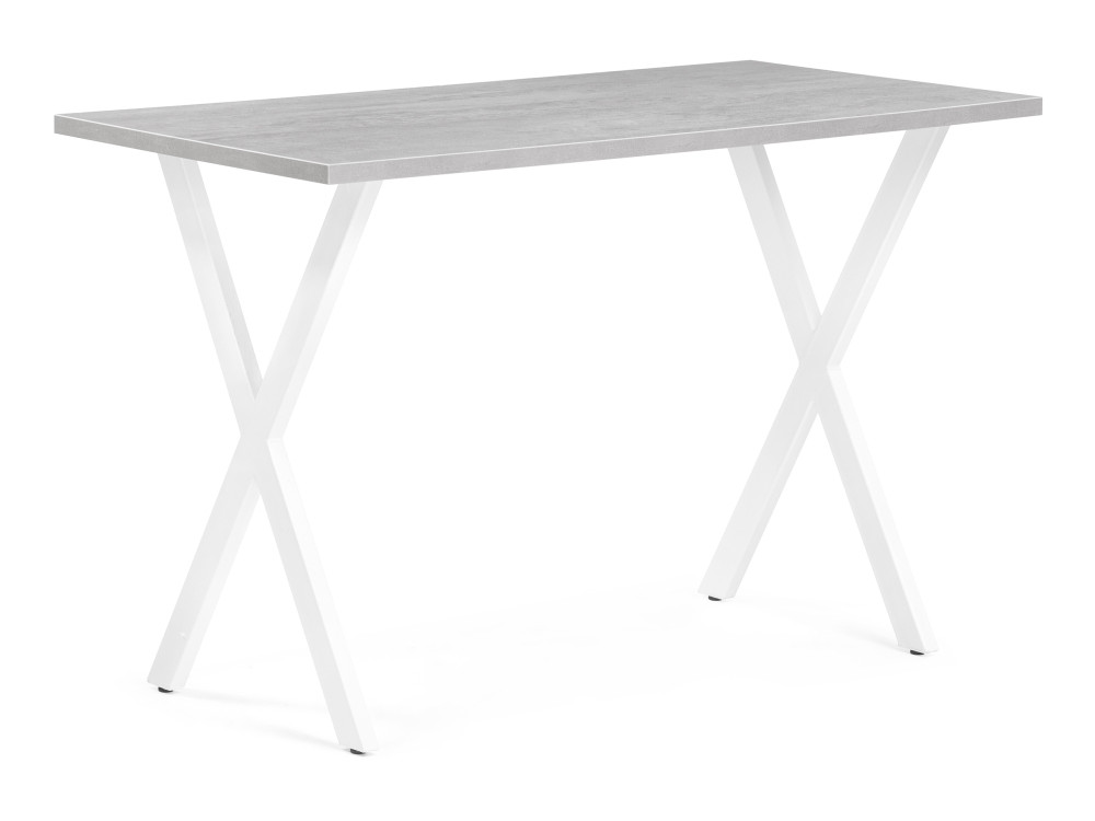 Алеста Лофт 120 25 мм бетон / белый матовый Стол деревянный Белый, Металл детские столы и стулья woodville стол алеста лофт 120