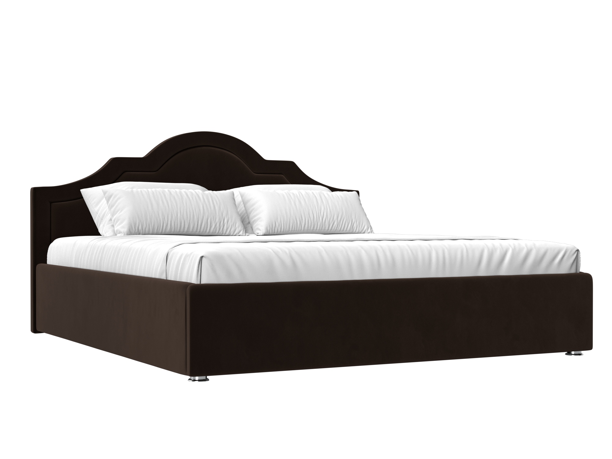 Кровать Афина (160х200) Коричневый, ЛДСП кровать артмебель далия микровельвет коричневый