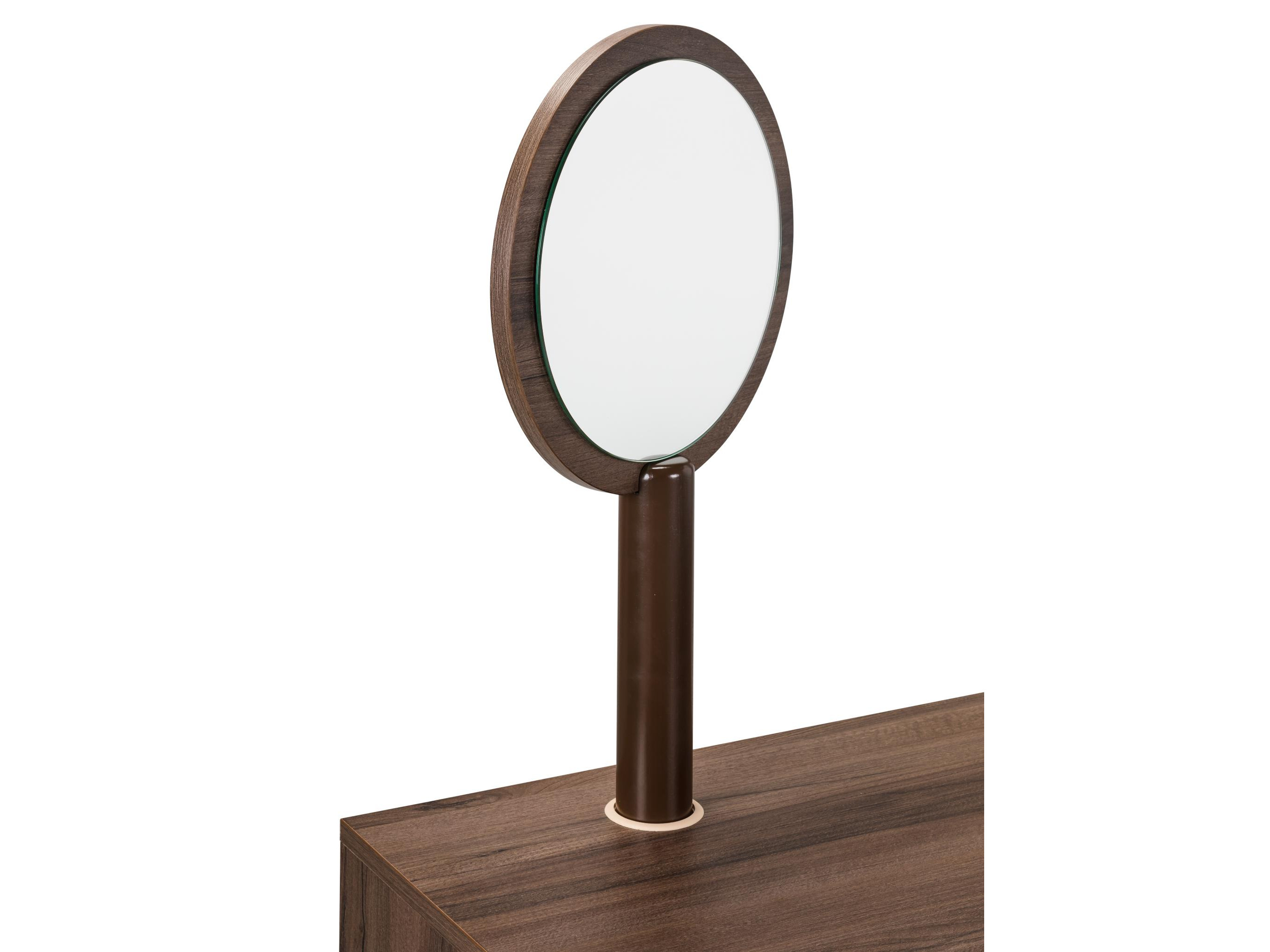 Зеркало для стола туалетного Сканди Орех Орех табак, Коричневый, ЛДСП зеркало элизабет орех темный коричневый мдф зеркало лдсп