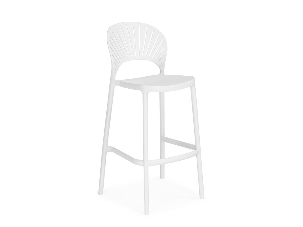 Sim white Барный стул Белый, Пластик korner white стул mebelvia белый пластик