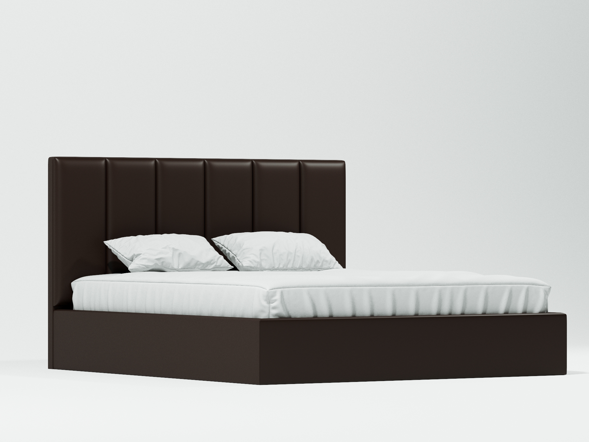 кровать с настилом юнона 160х200 коричневый темный лдсп Кровать Терзо с П/М (160х200) Венге, ДСП, МДФ