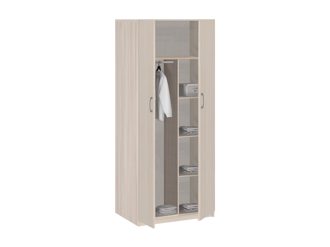 Лотос 5.10 Шкаф для одежды 2-х дверный ЛДСП сакура шкаф 2 х дверный