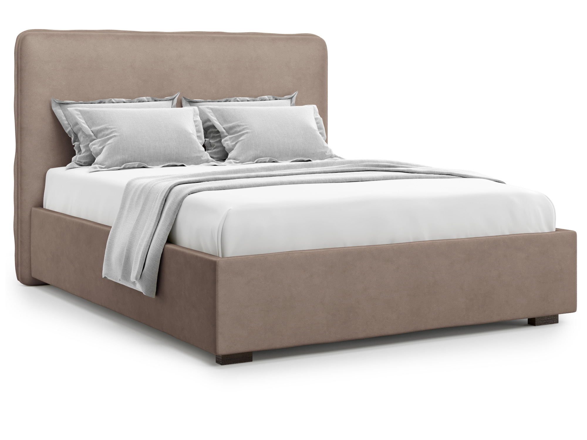 Кровать с ПМ Brachano (180х200) Коричневый, ДСП кровать с пм berlin 180х200 венге коричневый темный лдсп