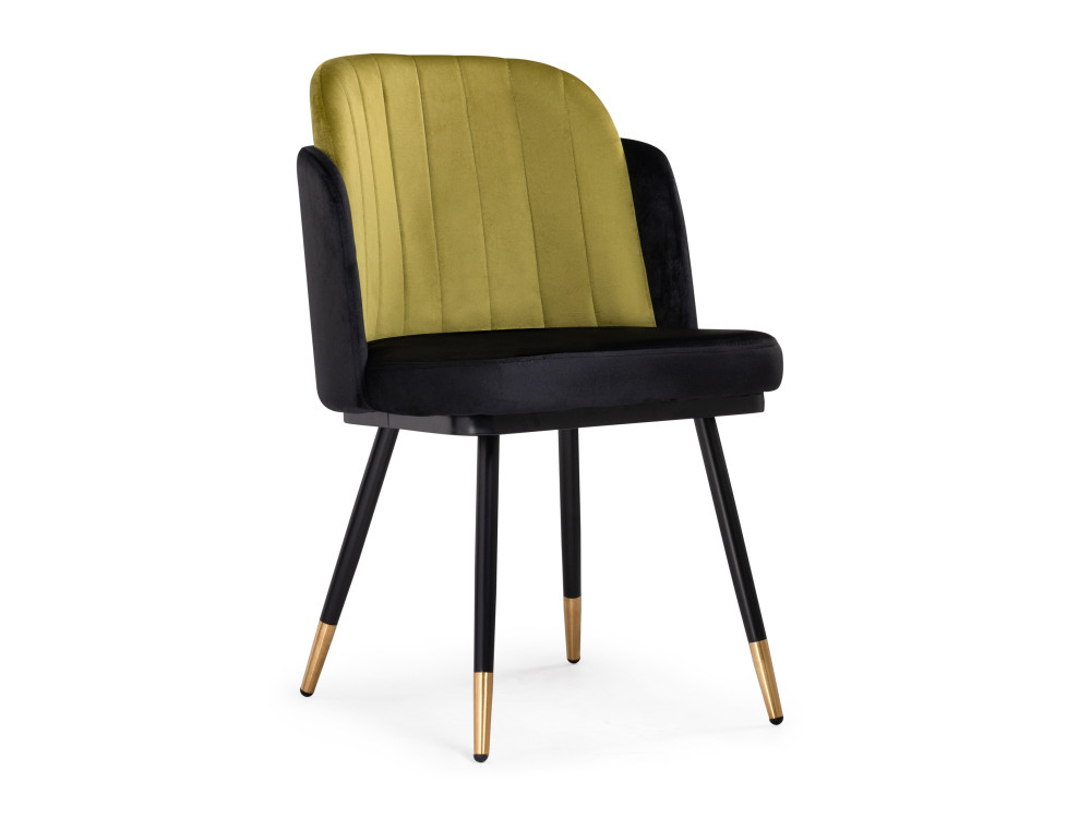 Penelopa black / hakki /  black / gold Стул на металлокаркасе Черный, Металл