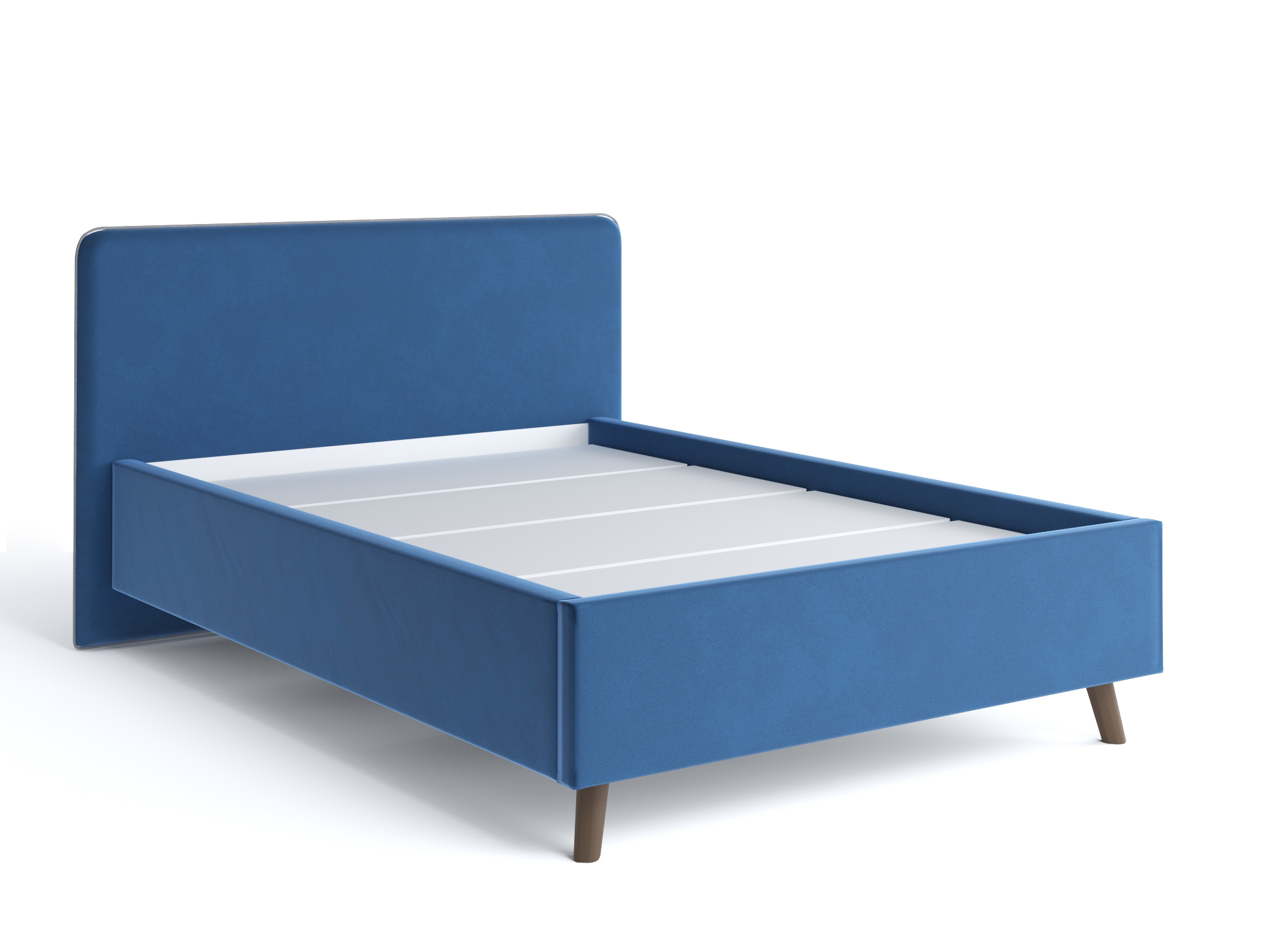 Кровать Ванесса (160х200) Синий, Массив, ДСП