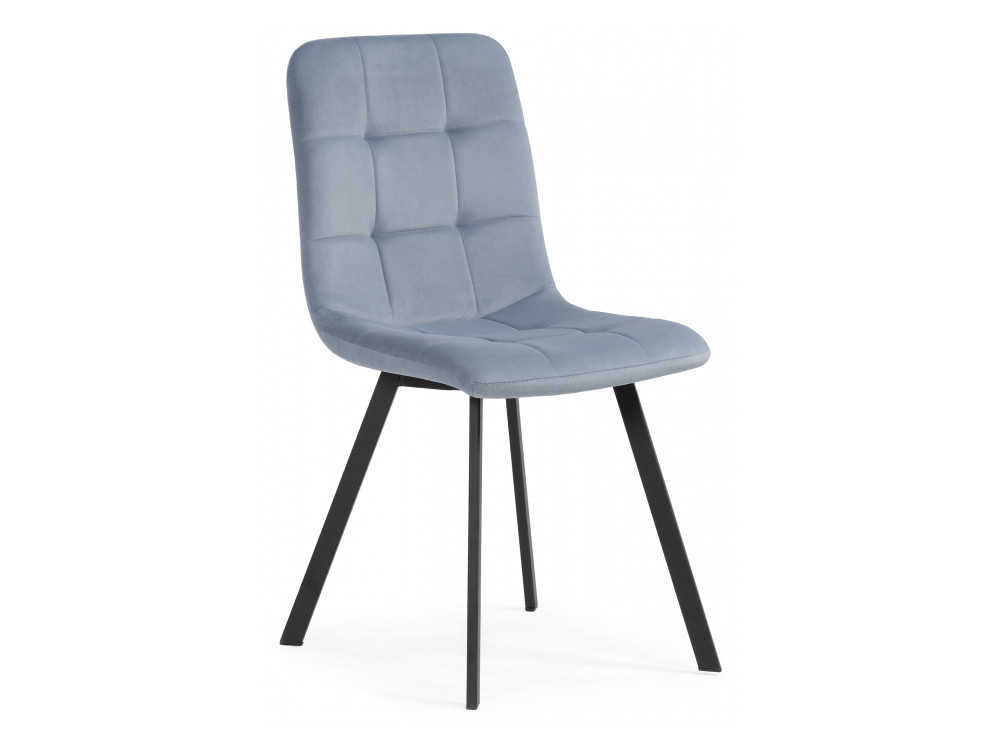 Bruk light blue / black Стул на металлокаркасе Металл, Велюр