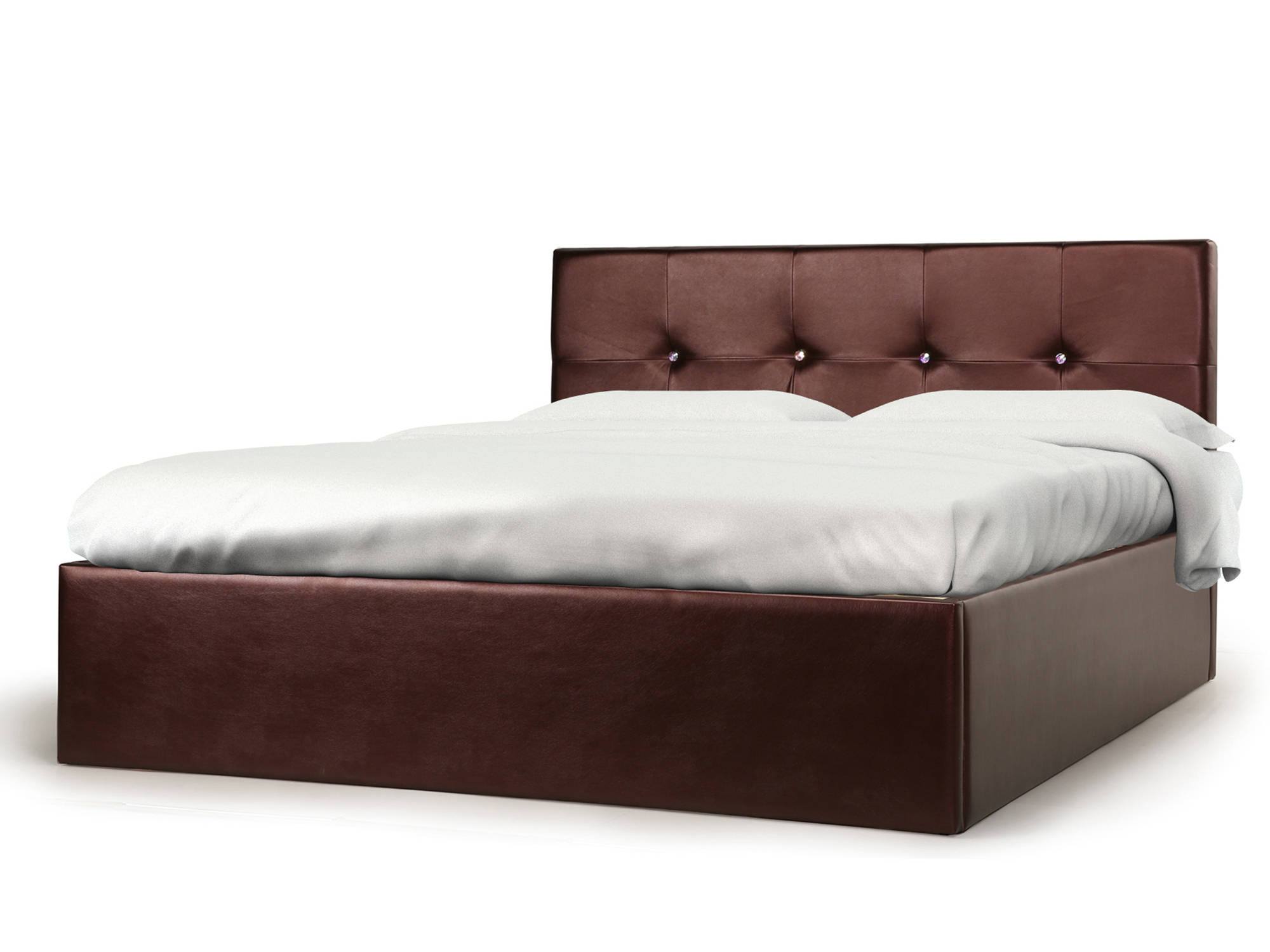 Кровать Linda (160х200) Коричневый, Массив, ДСП интерьерная кровать марта 160х200 коричневый массив дсп