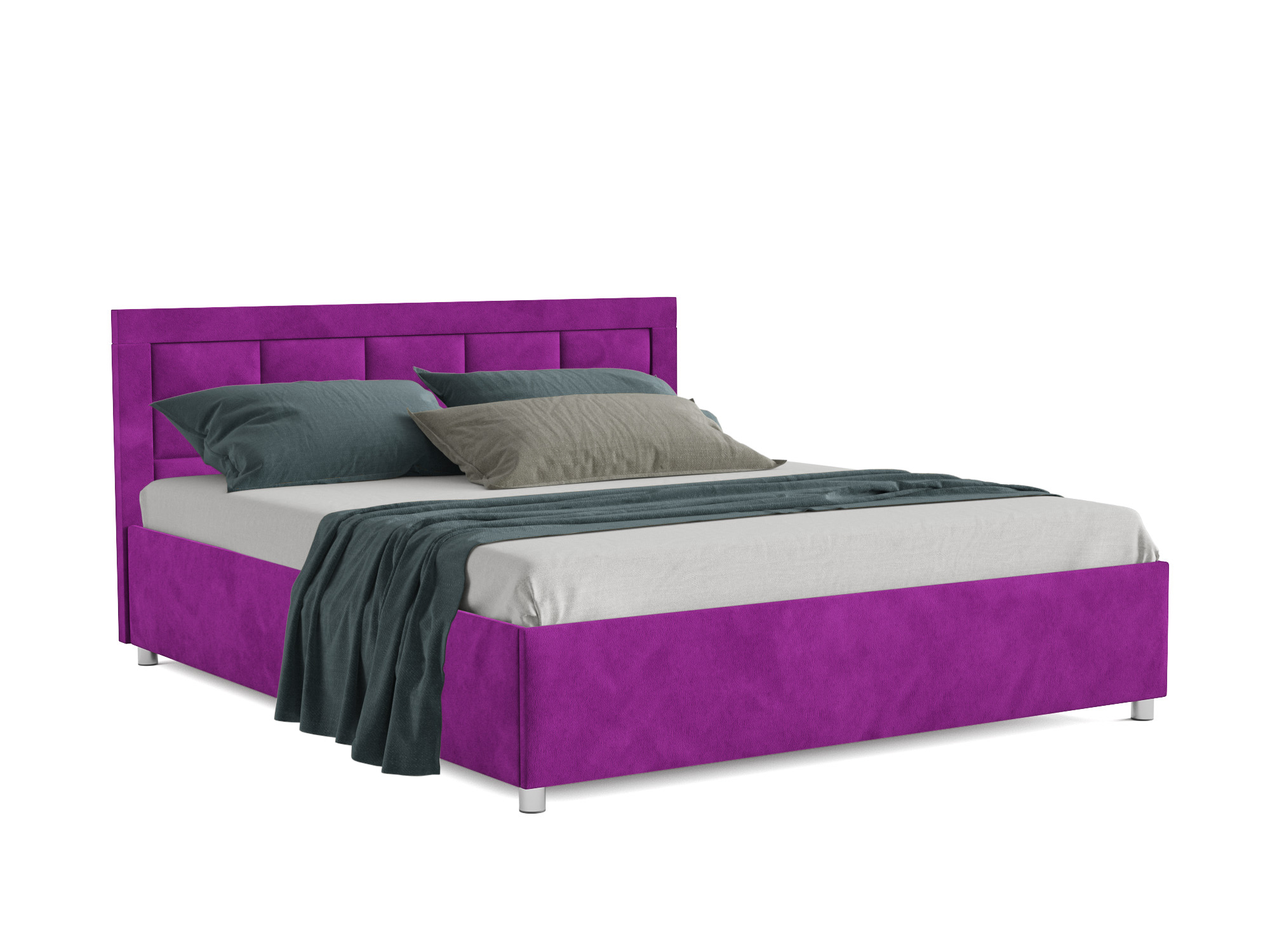Кровать Версаль (140х190) Фиолетовый, ДСП, Брус сосны