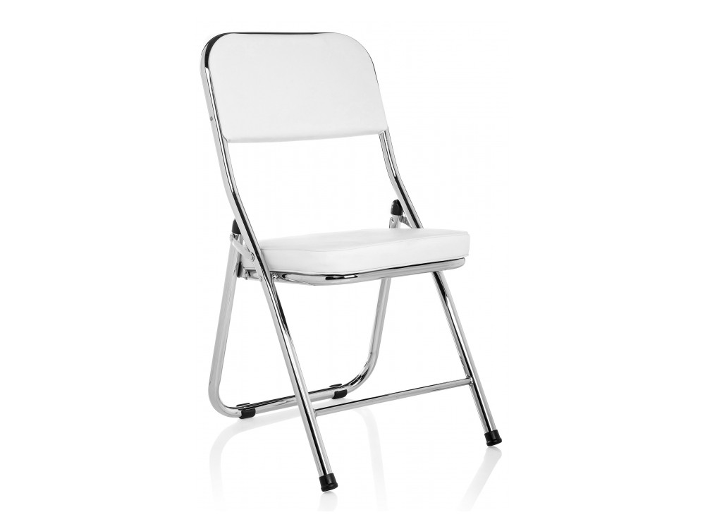 Стул Chair раскладной белый Стул Серый, Металл стул cat chair mod 028 чёрный пластик