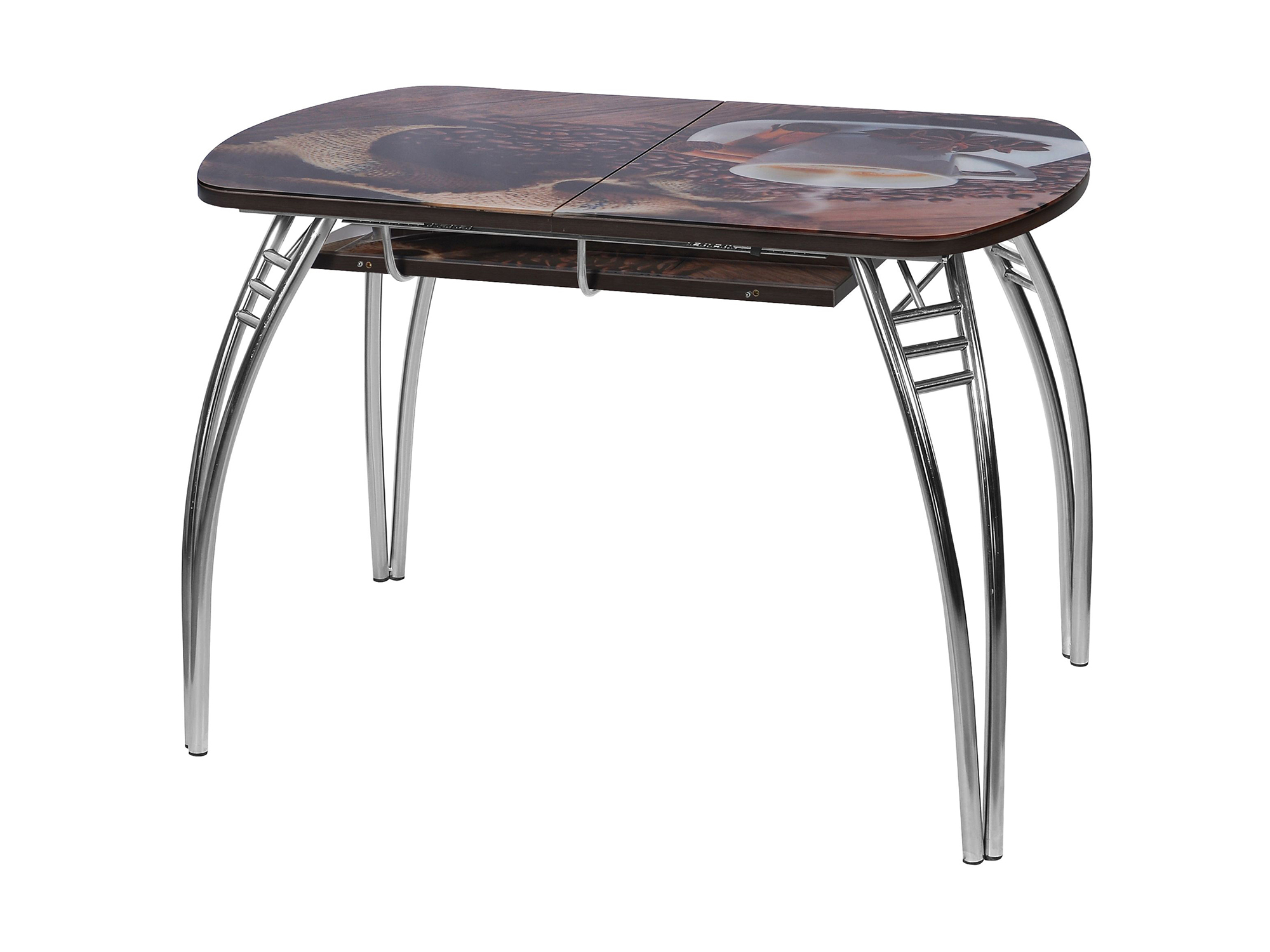Стол раздвижной Паук Серый, Сталь хромированная стол раздвижной бриз стол раздвижной бриз
