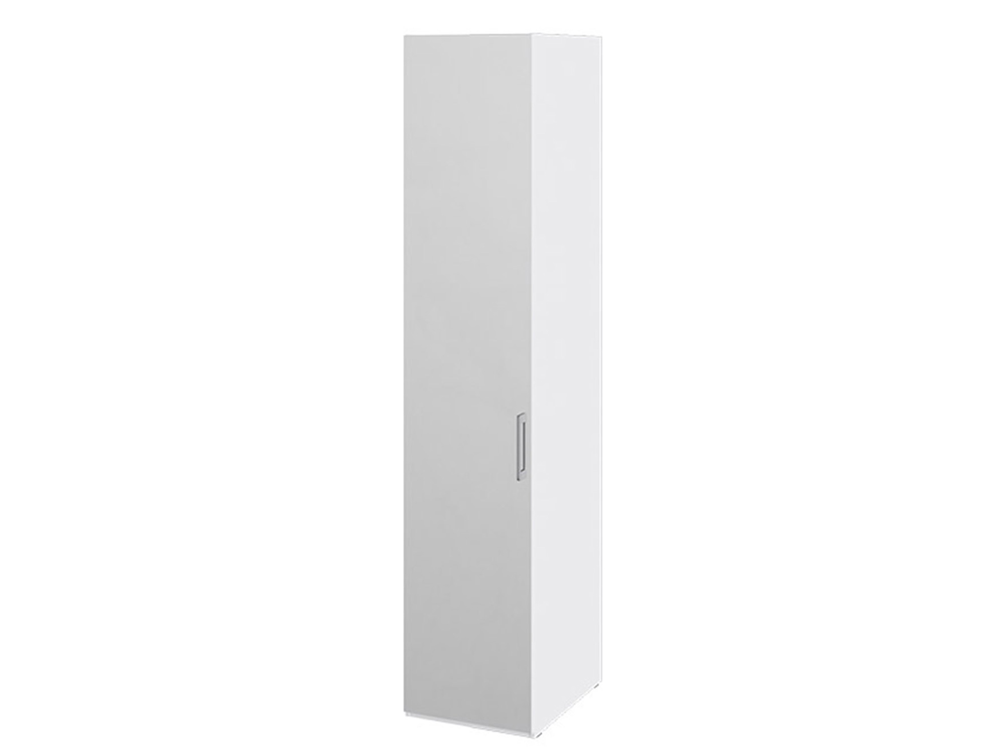 Шкаф для белья 1-дверный с зеркалом Левый Скарлет Белый глянец, , Белый, ЛДСП, Зеркало