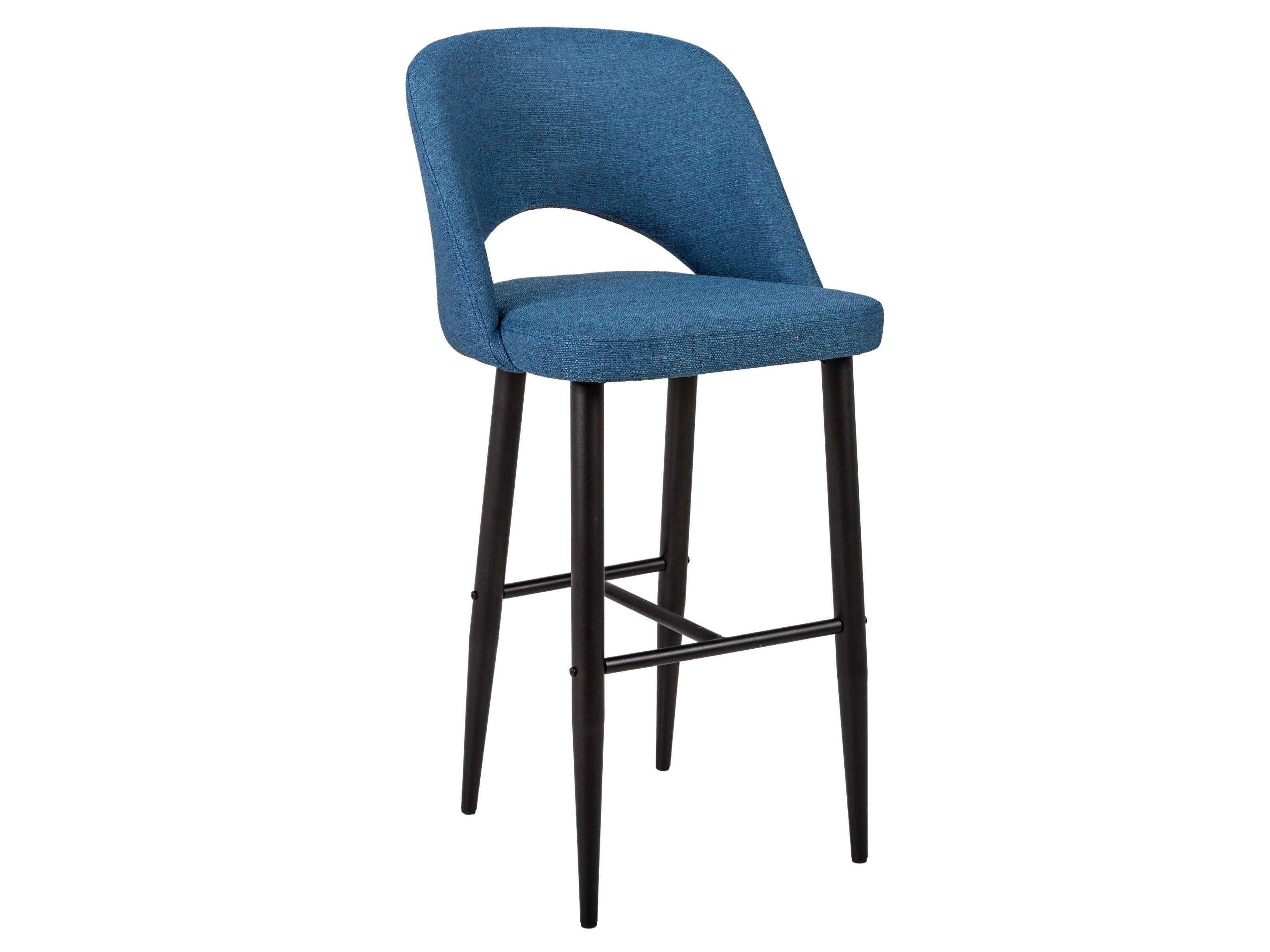 Стул барный Lars БлюАрт/Черный Синий, Металл квадратный барный стул с обивкой crosley черный набор из 2 стульев барный стул