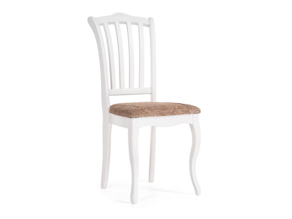 айра серый белый стул деревянный белый массив березы Виньетта белый / лайн белый люкс Стул деревянный Коричневый, Массив Березы