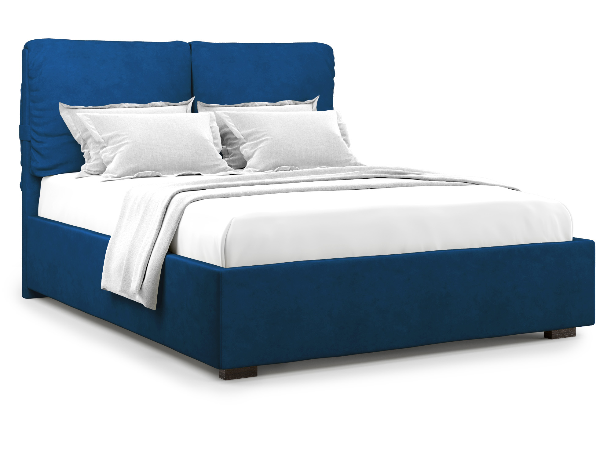 Кровать Trazimeno без ПМ (160х200) Синий, ДСП кровать без основания сити 160х200 синий синий