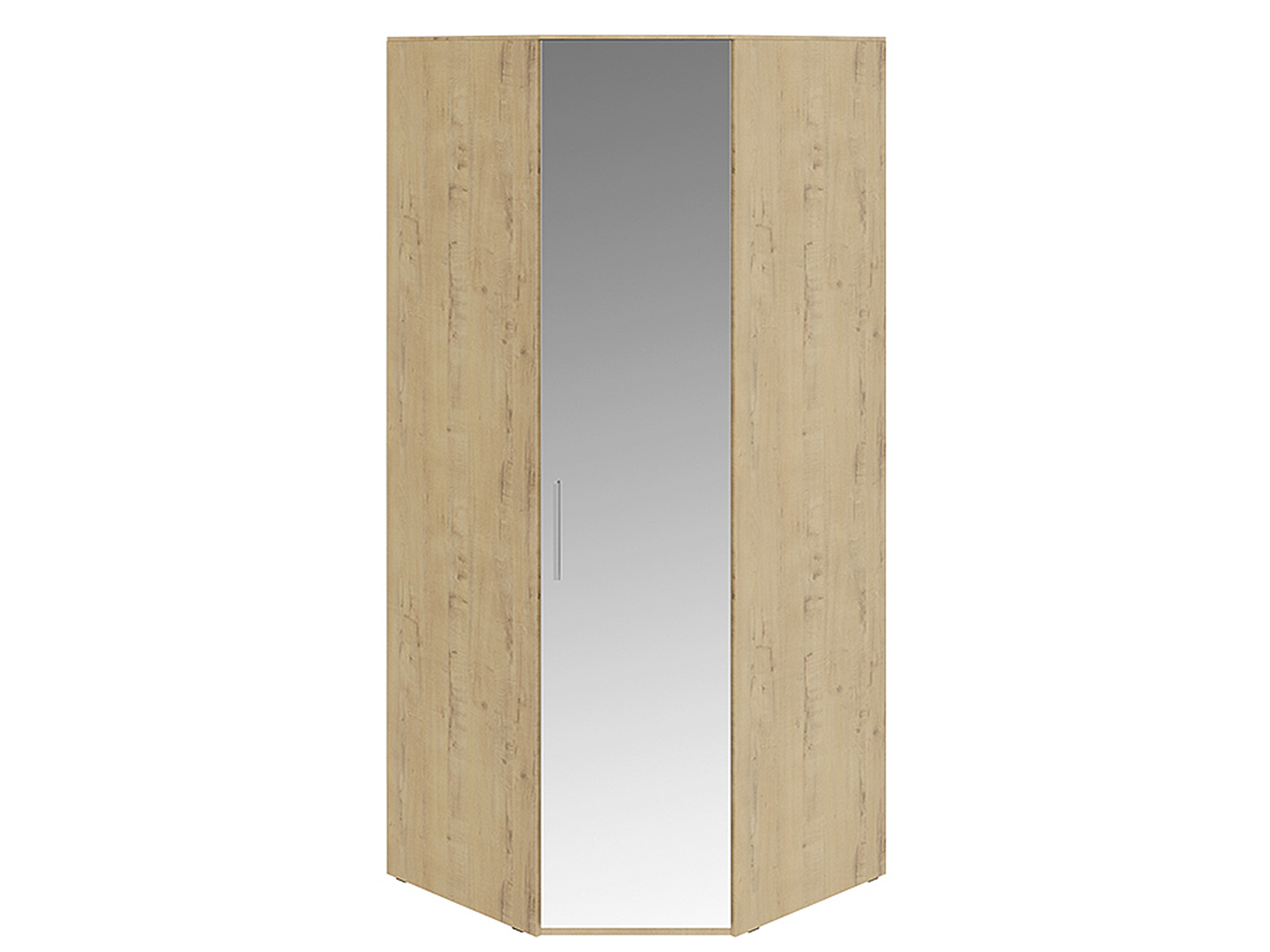 Шкаф угловой с 1 зеркальной дверью правый Николь Зеркало, , Бежевый, МДФ, ЛДСП шкаф угловой с 1 зеркальной дверью левый николь зеркало бежевый мдф лдсп