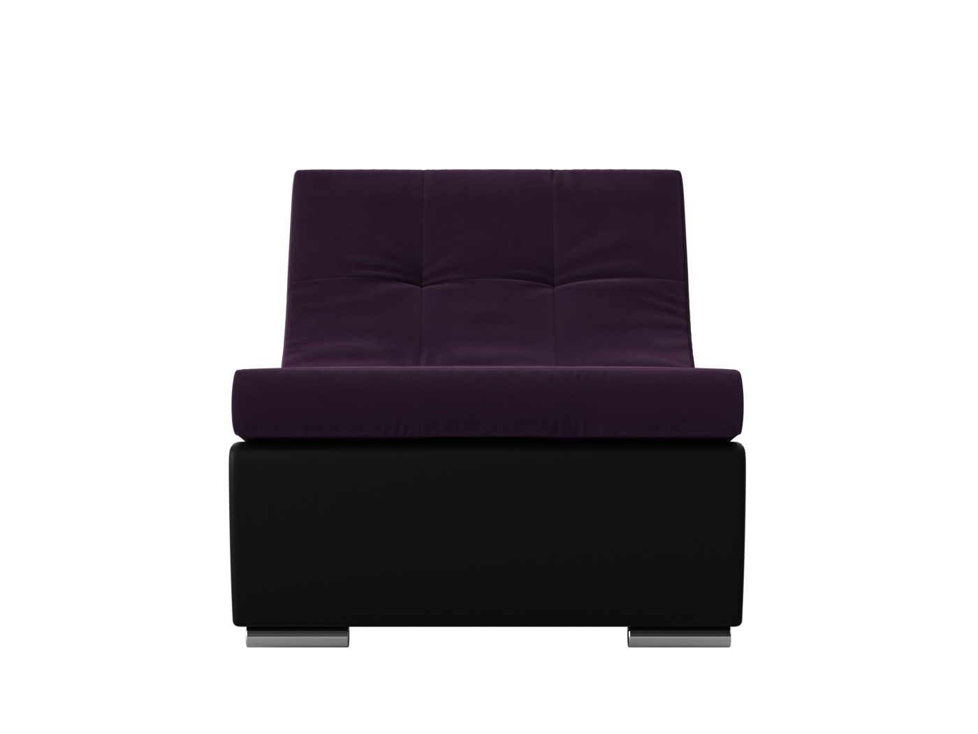 Модуль Кресло для модульного дивана Монреаль MebelVia Фиолетовый, Черный, Велюр, Экокожа, ЛДСП