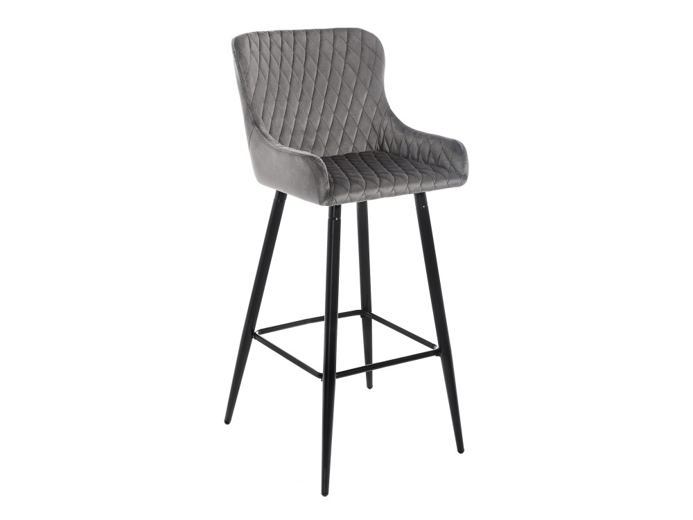 Mint серый Барный стул Черный, Окрашенный металл oazis серый барный стул серый металл