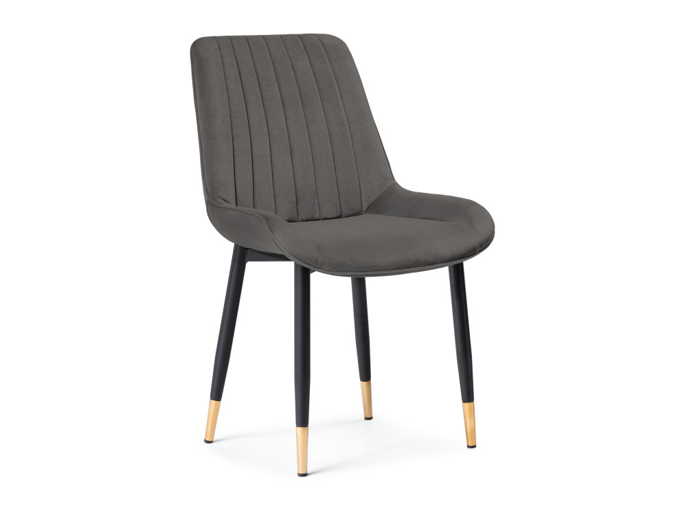Seda 1 dark gray / gold / black Стул Черный, Окрашенный металл bruk dark gray white стул белый окрашенный металл