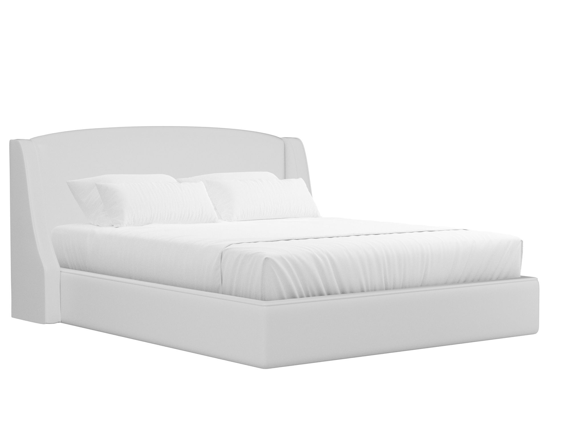 Кровать Лотос (160х200) Белый, ЛДСП кровать мишель 160х200 белый жемчуг черный лдсп