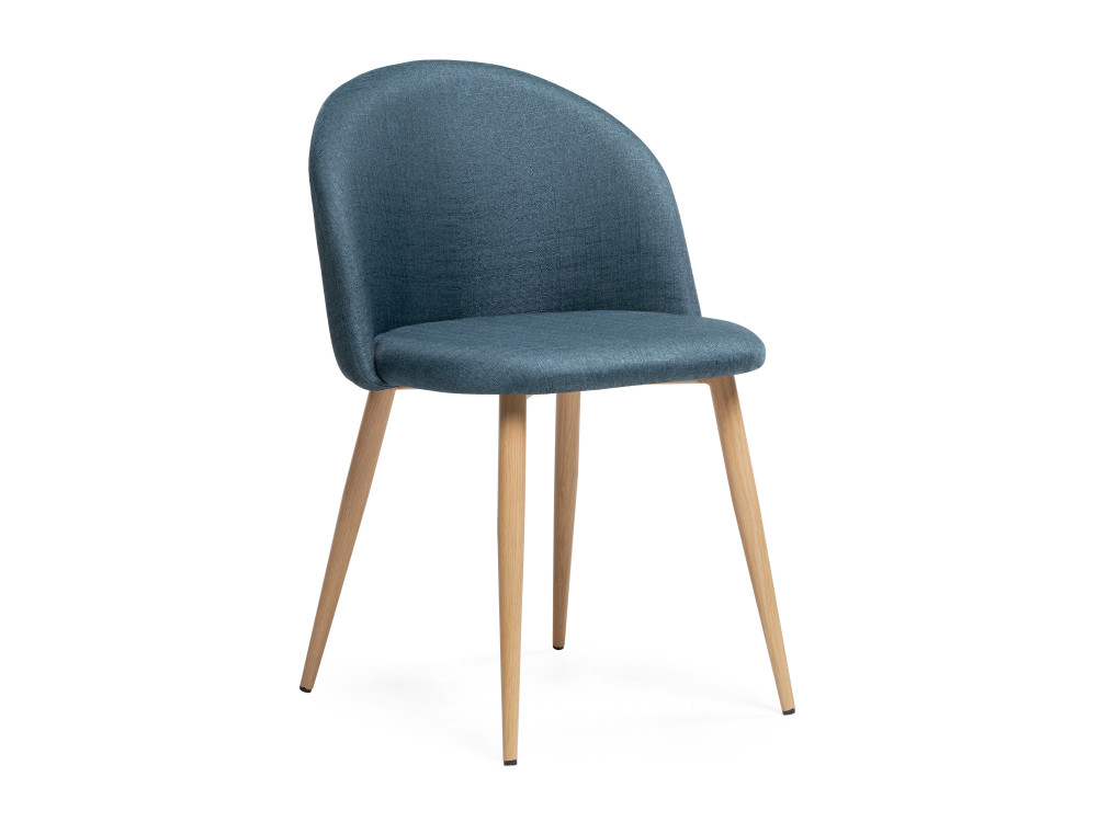 Aldo blue / wood Стул синий, Окрашенный металл velen grey blue стул черный окрашенный металл
