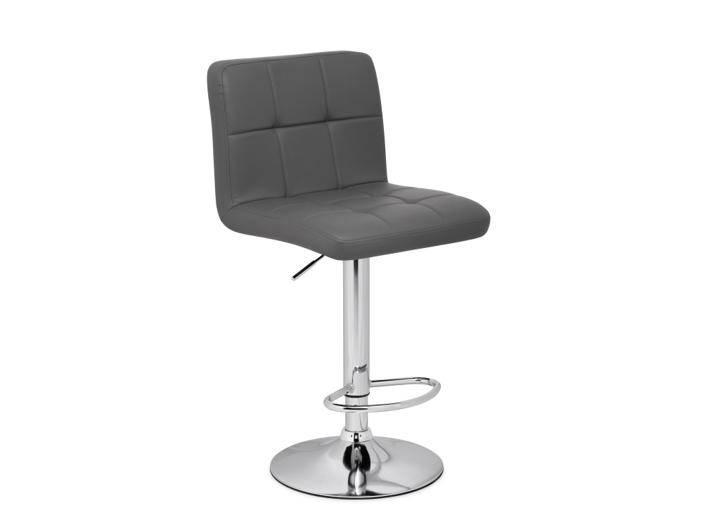 Paskal серый Барный стул Серый, Хромированный металл teon белый хром барный стул серый хромированный металл