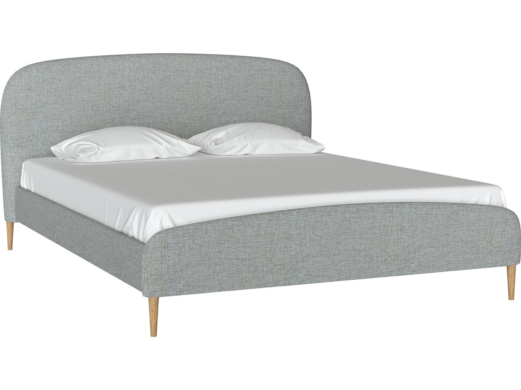 Бетти Кровать двуспальная 1600 мягкая с кроватным основанием (Серый, ткань Capri 24) мягкая двуспальная кровать стефани 180х200 см с подъе