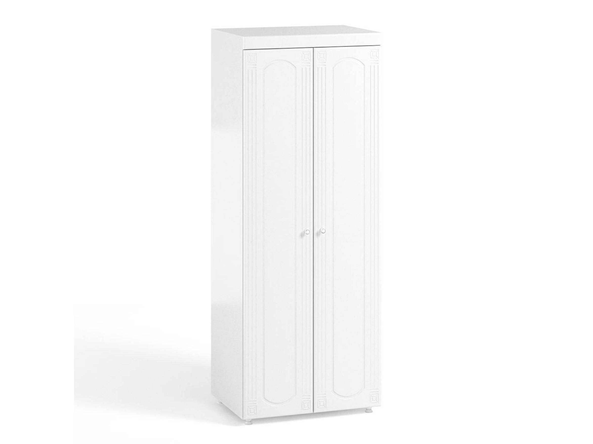Шкаф 2-х дверный (гл.410) Афина АФ-42 белое дерево Белое дерево, Белый, МДФ, ЛДСП