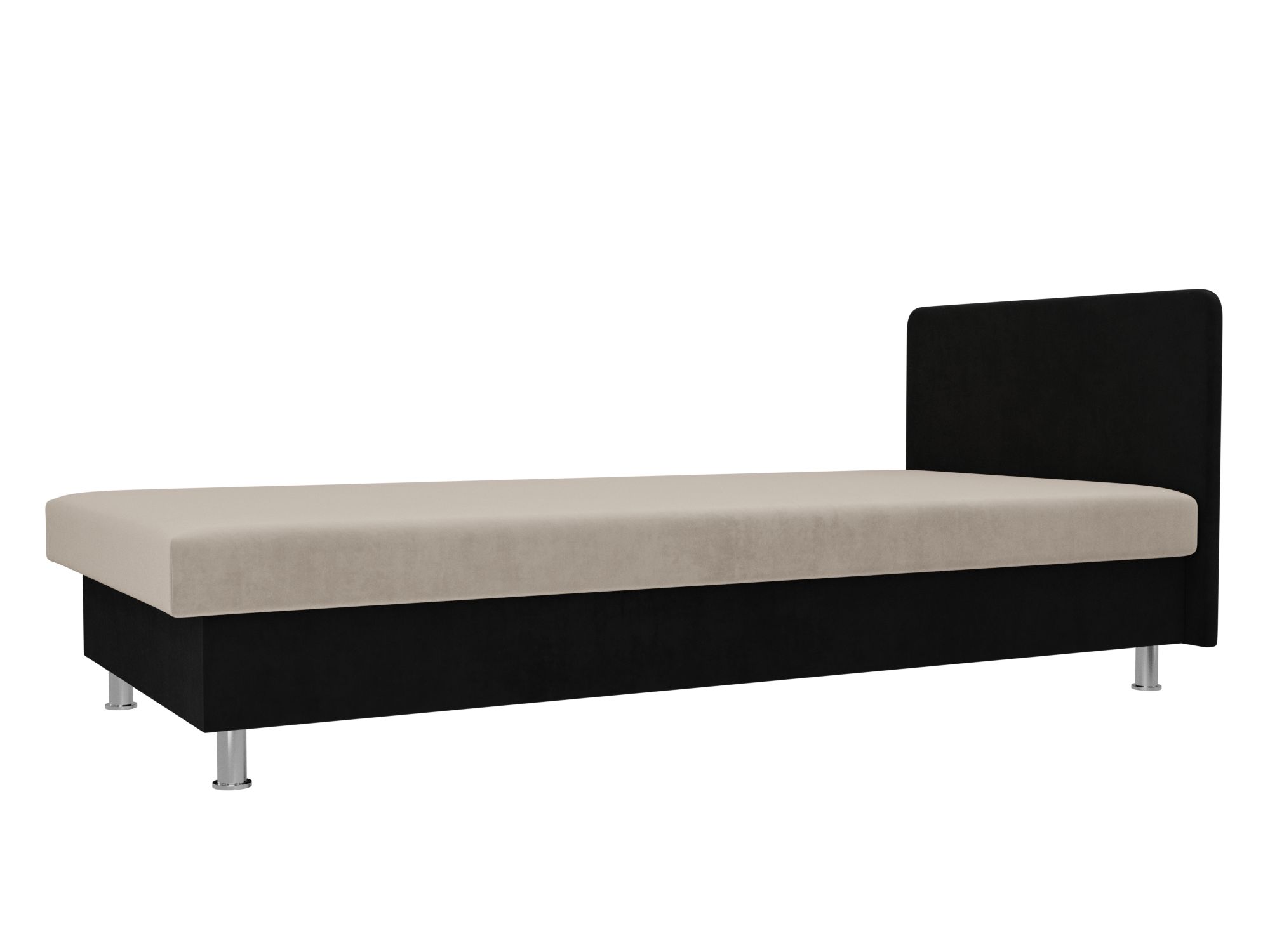 Кровать Мальта (80х200) Бежевый, Черный, ЛДСП кровать брауни 80х200 фон бежевый с рисунком бежевый лдсп