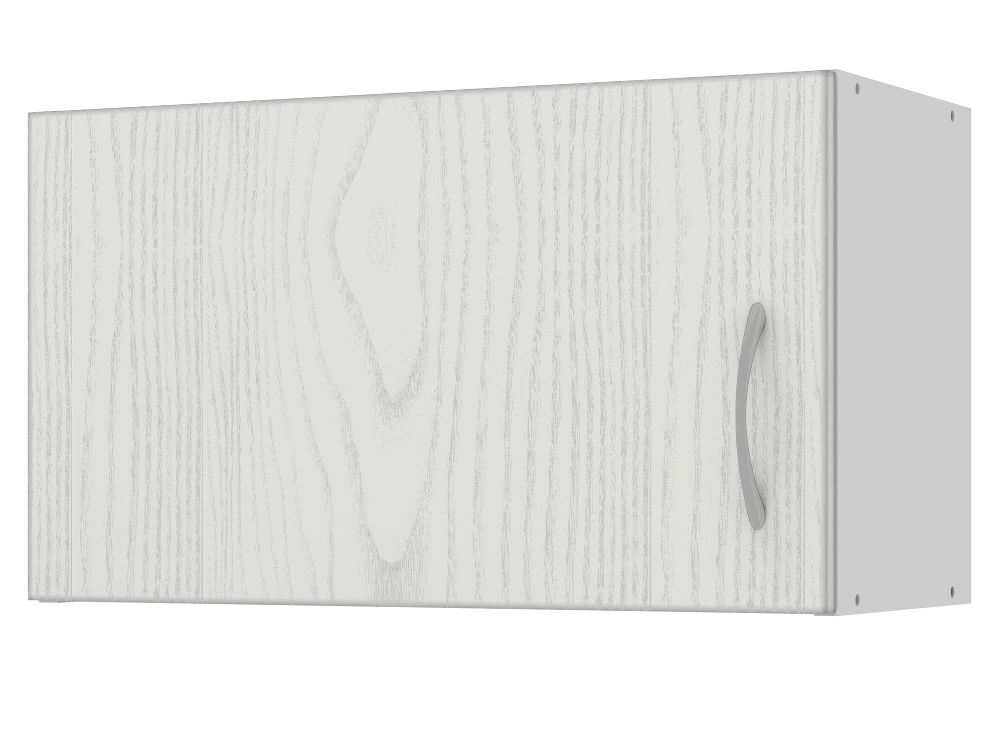 Шкаф навесной для вытяжки Рондо 60 см Ясень патина серебро, , Белый
