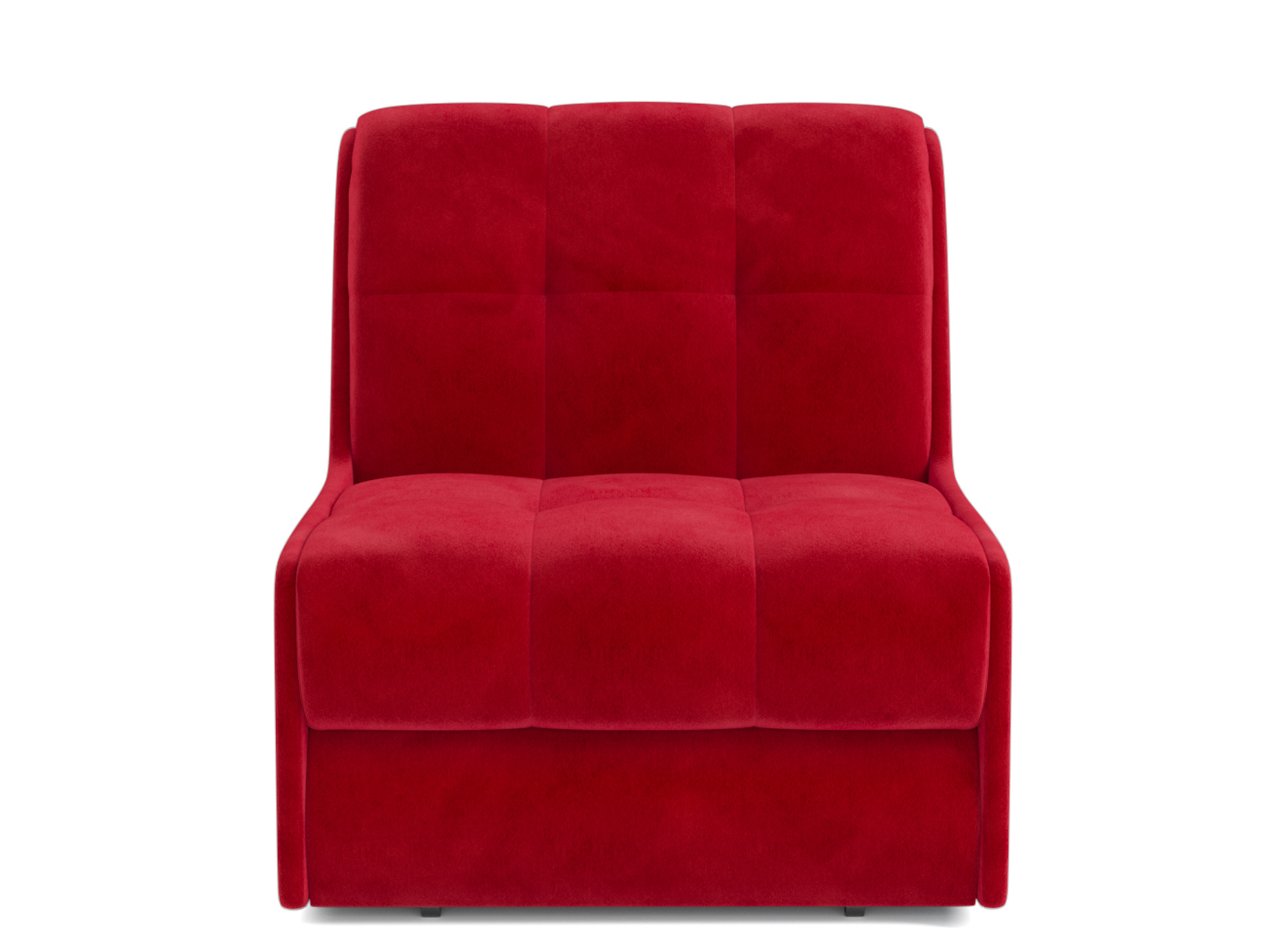 Кресло-кровать Барон №2 MebelVia Красный, Микровелюр, ДСП, Металл, Массив сосны