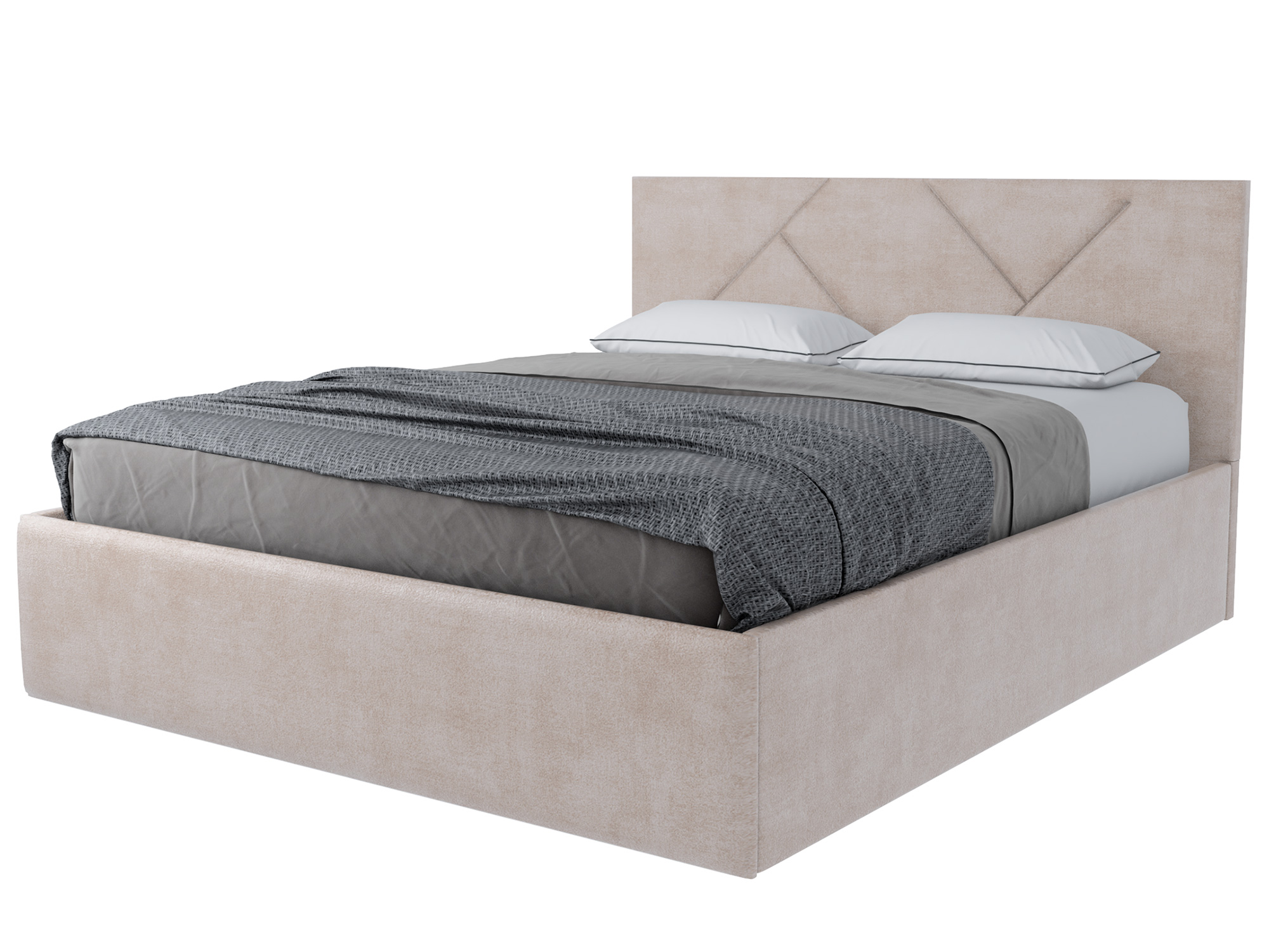 Кровать с ПМ Лима (160х200) Бежевый, Массив, ДСП кровать с пм лима 160х200 светло коричневый массив дсп