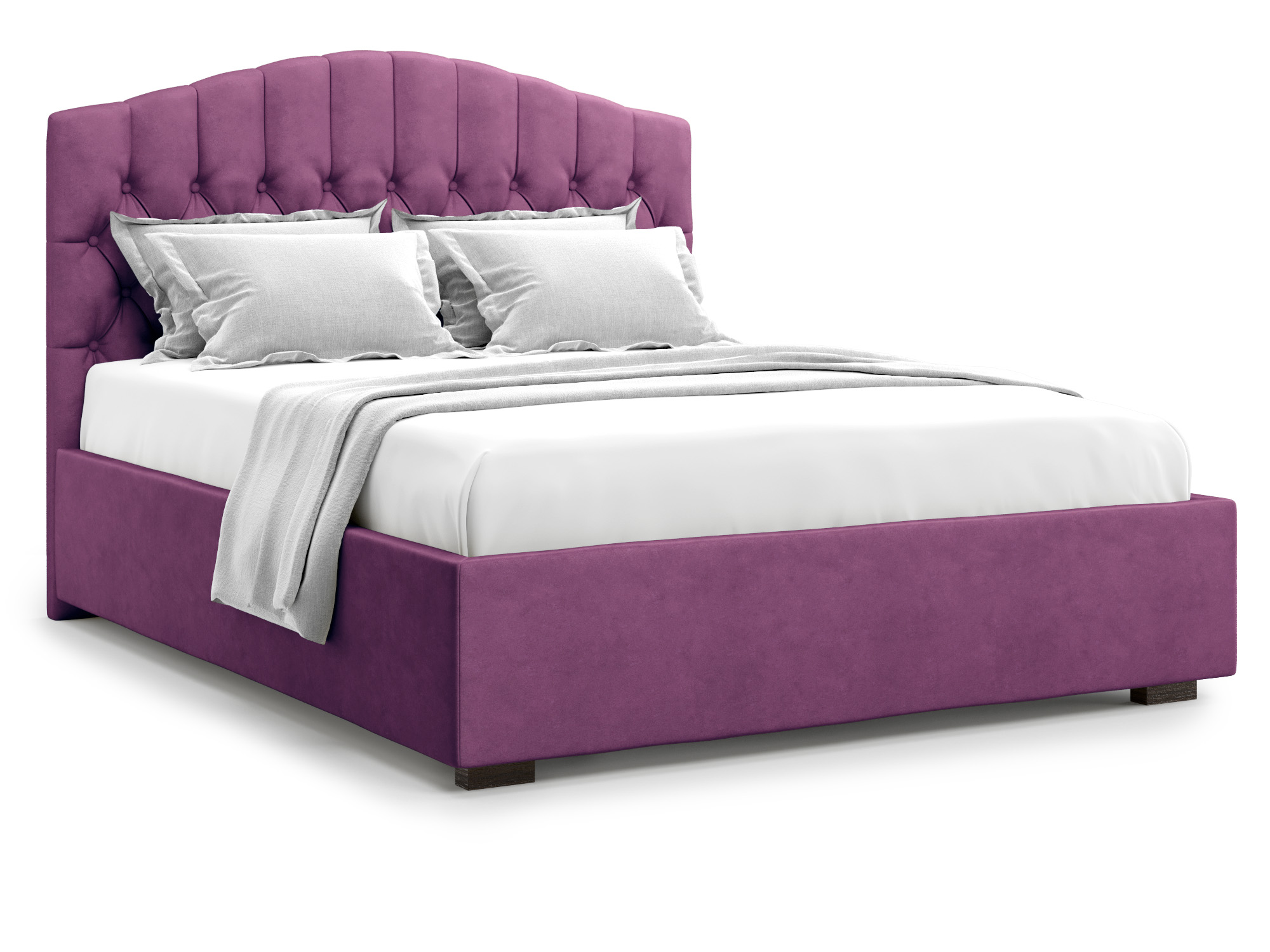 кровать lugano без пм 160х200 бежевый дсп Кровать Lugano без ПМ (160х200) Фиолетовый, ДСП