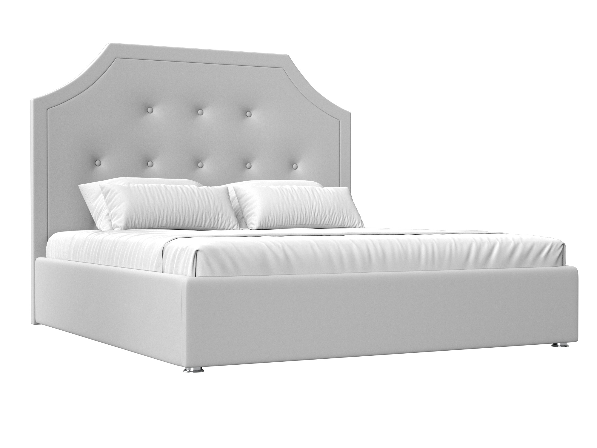 цена Кровать Кантри (160х200) Белый, ЛДСП