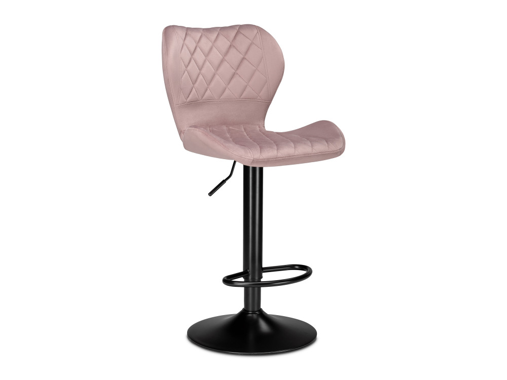 Porch pink / black Барный стул Черный, Металл porch chrome gray барный стул серый металл