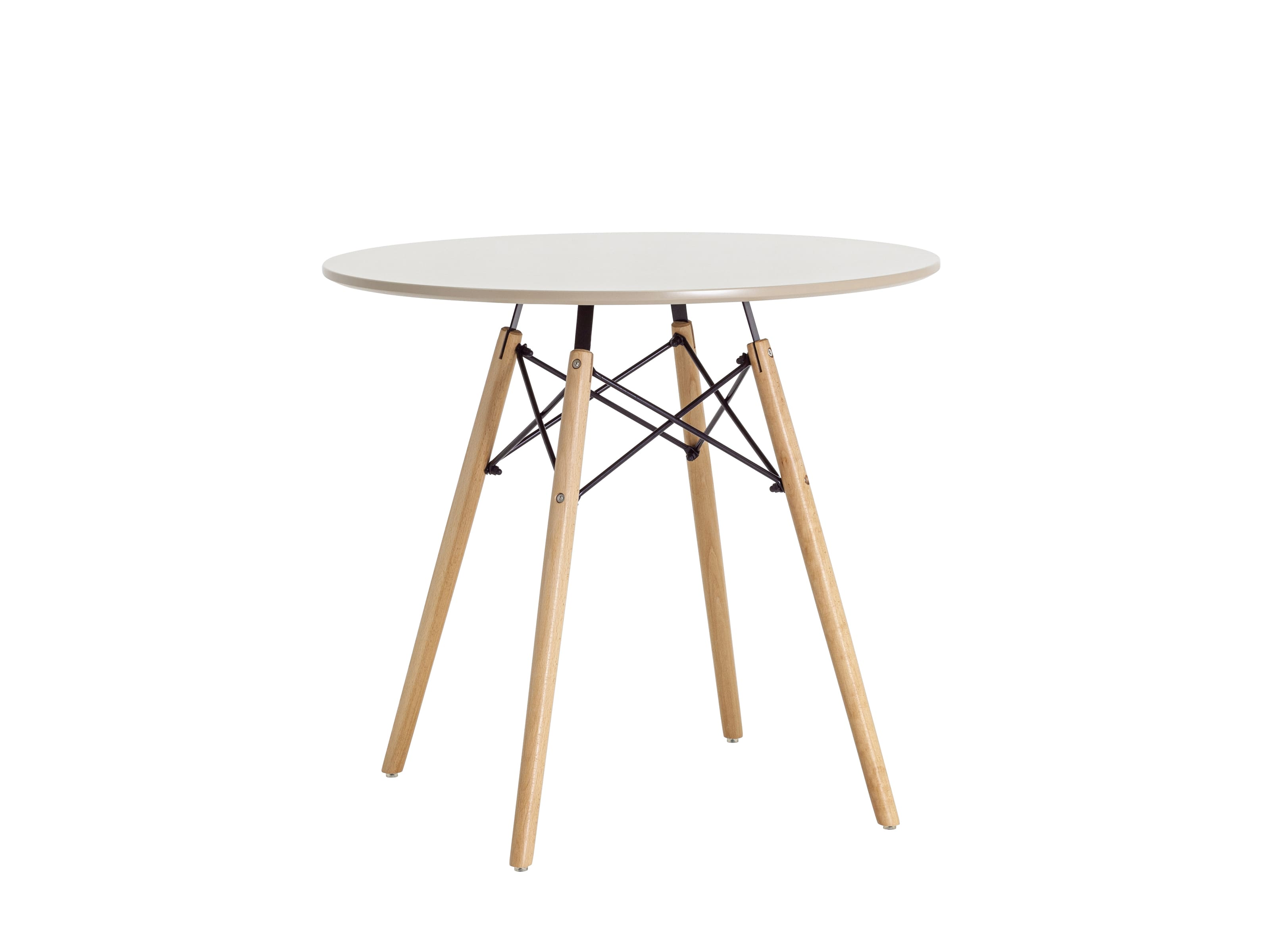 Стол круглый Stool Group DSW D80 Бежевый  Бежевый, Массив бука