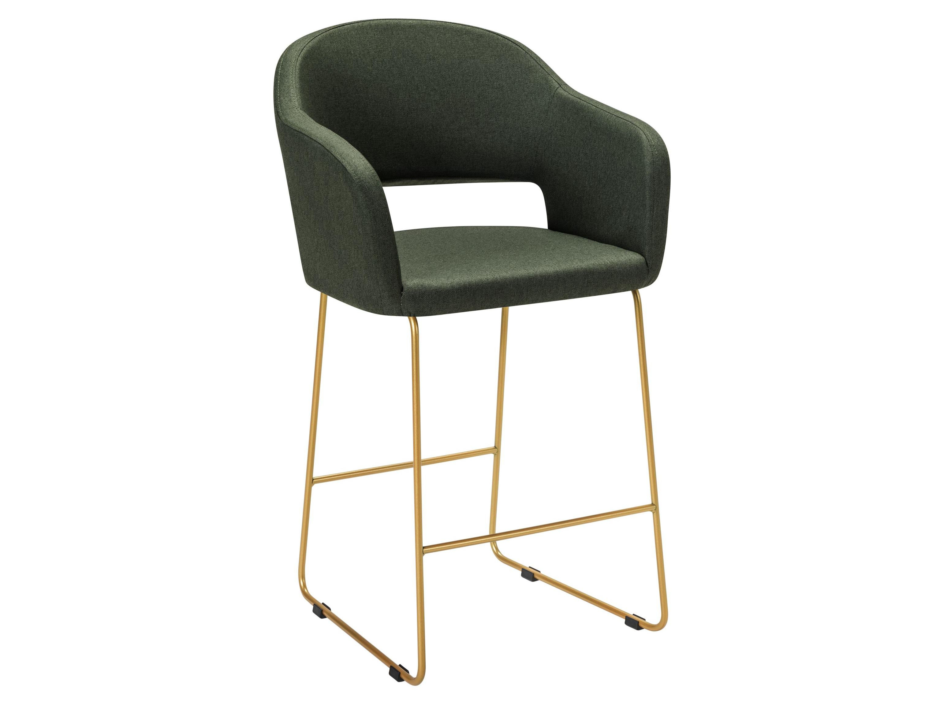 Кресло полубар Oscar тёмно-зеленый/Линк золото Зеленый, Металл кресло oscar тёмно серый линк серый металл