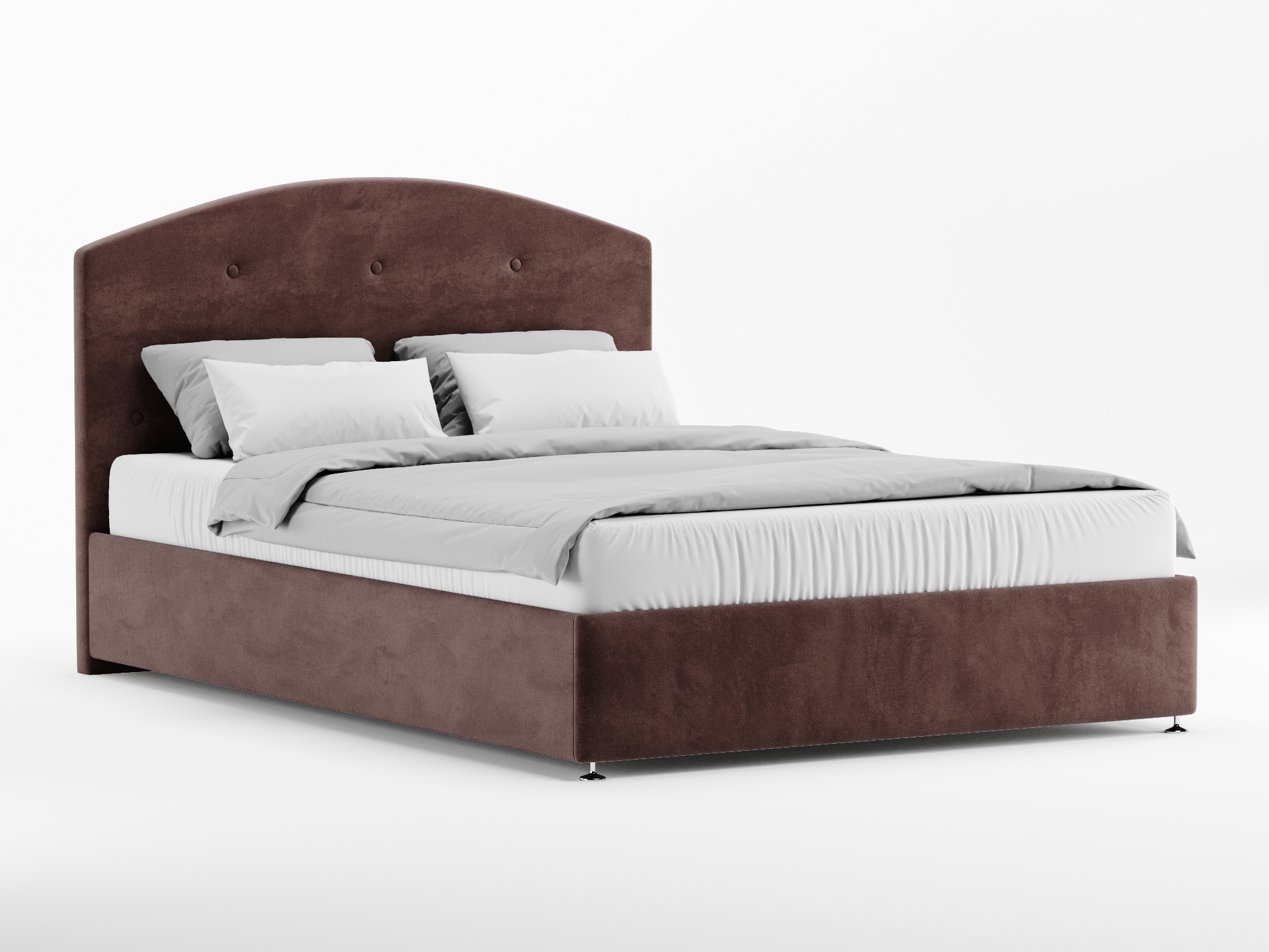 Кровать Лацио (160х200) с ПМ Коричневый, ДСП, МДФ кровать с пм анкона 160х200 венге коричневый темный лдсп рама мдф