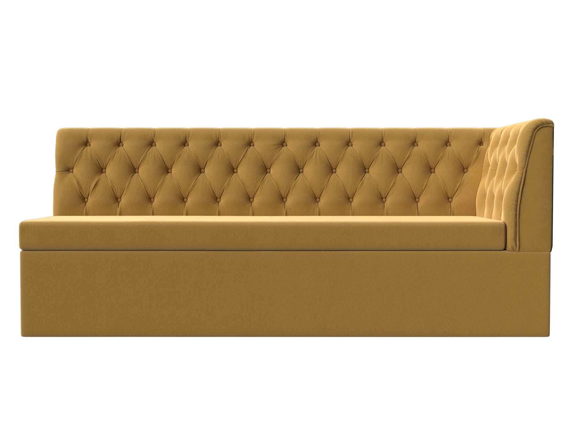 Кухонный диван Маркиз Правый Желтый, ЛДСП кухонный диван маркиз правый бордовый лдсп