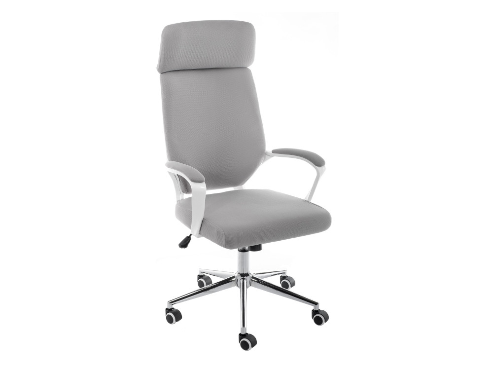 Patra grey fabric Компьютерное кресло MebelVia Серый, Ткань, Хромированный металл benza grey fabric стул серый хромированный металл