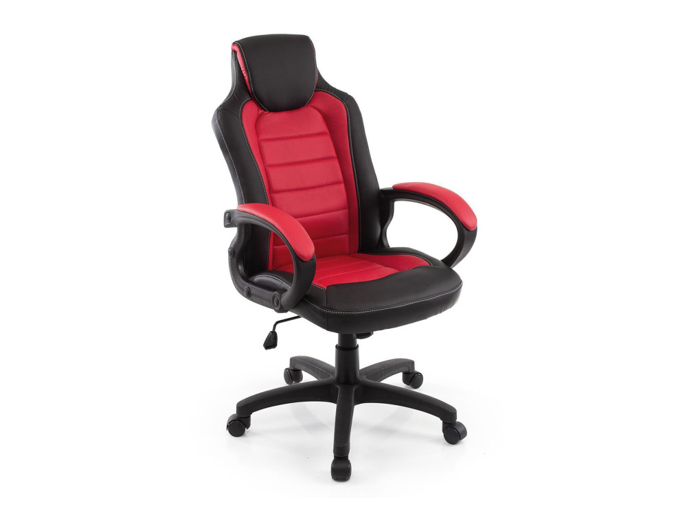 Kadis темно-красное / черное Компьютерное кресло Черный, Пластик record белое черное компьютерное кресло черный белый