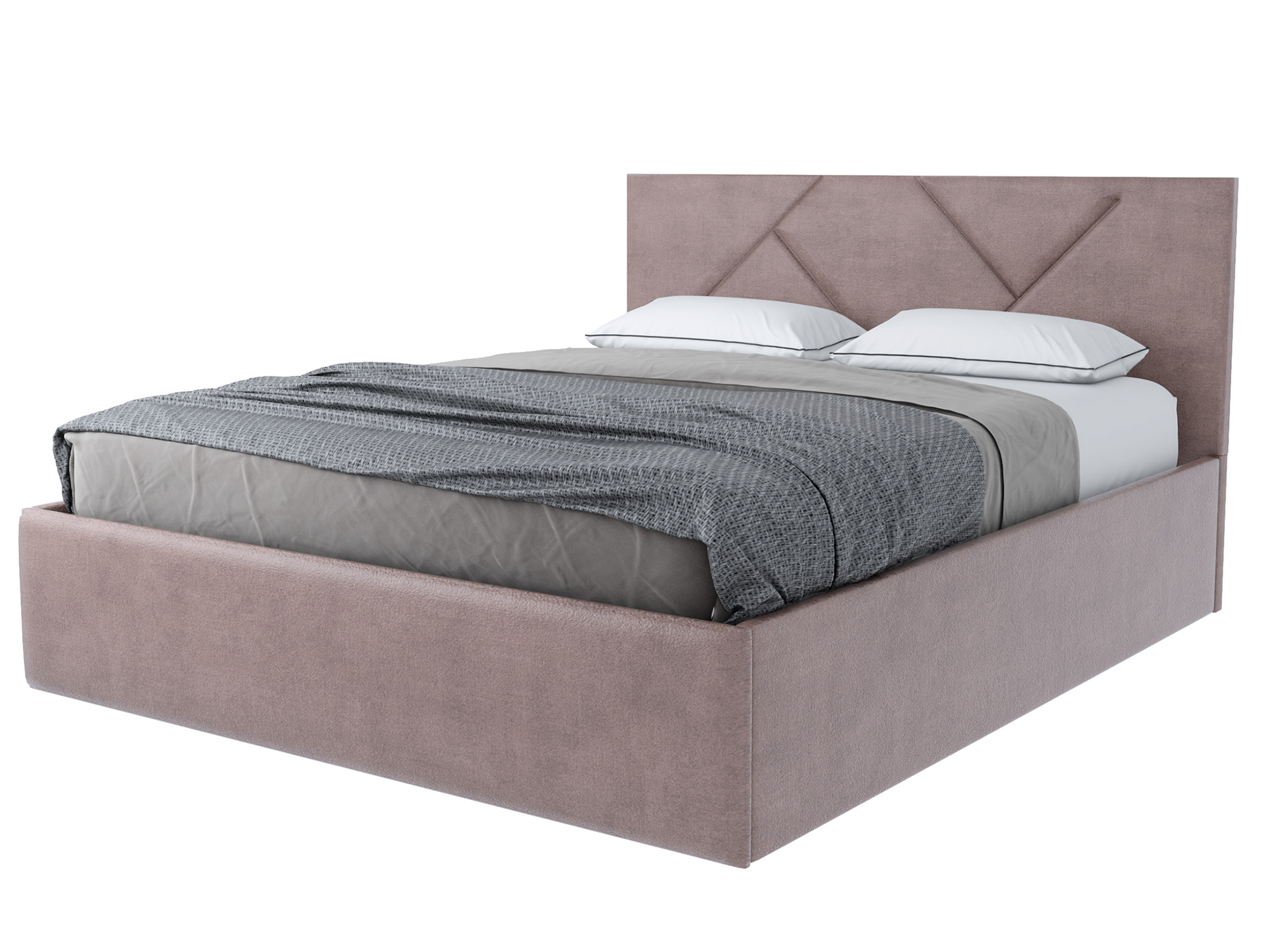 Кровать с ПМ Лима (160х200) Светло-коричневый, Массив, ДСП