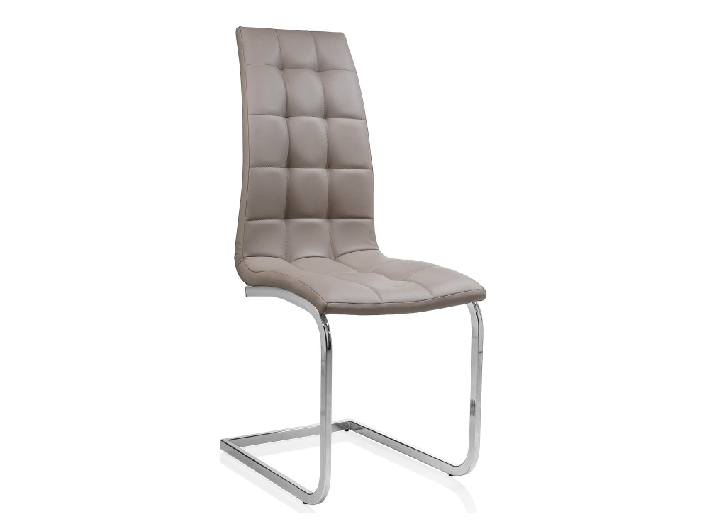 Valenza серый Стул Серый кожзам, Хромированный металл benza grey fabric стул серый хромированный металл